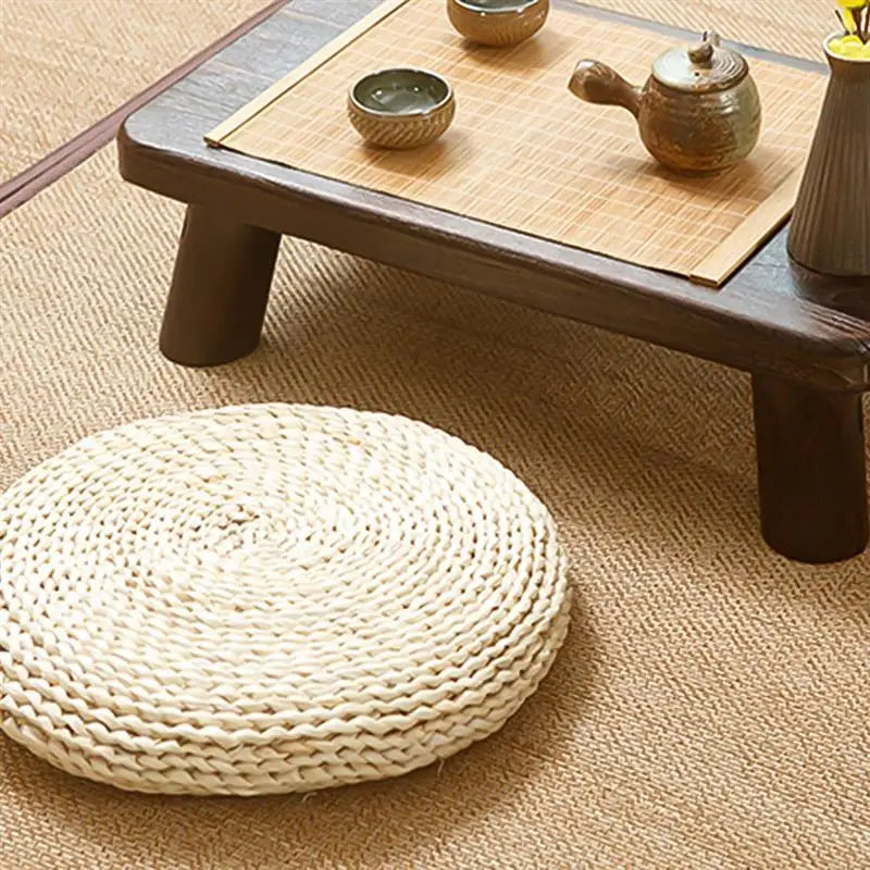 Yoga Meditating Mat - Straw Braid Cushion (30cm)