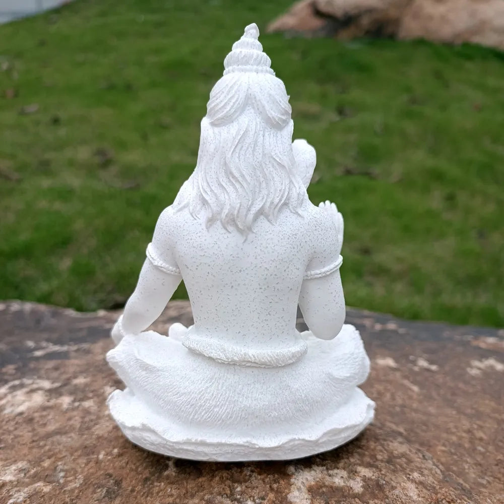 Vilead Sandstone Shiva Statue – 13cm Resin Yoga Figurine for Zen, Meditation, and Home Decor