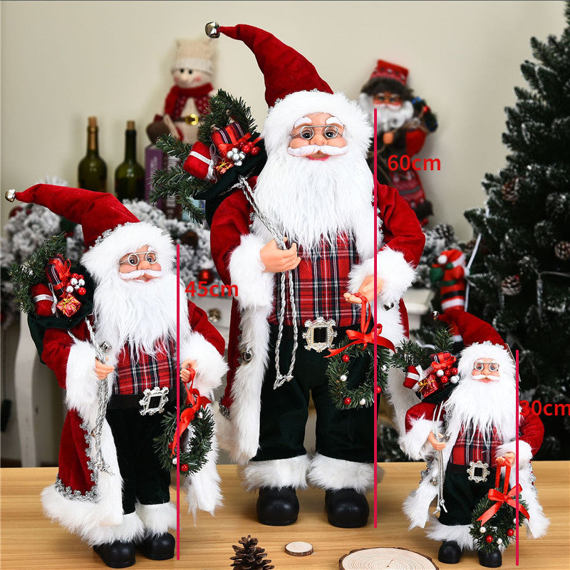 30/45Cm Standing Santa Claus Christmas Figurine – Festive Holiday Decoration for Kids & Home