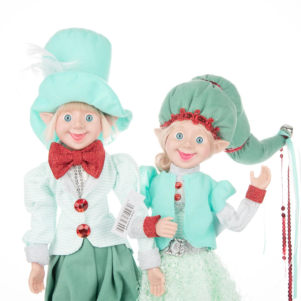 Bendable Christmas Elf Dolls – 50cm/19.6in Magical Holiday Ornaments (2 PCS Set)