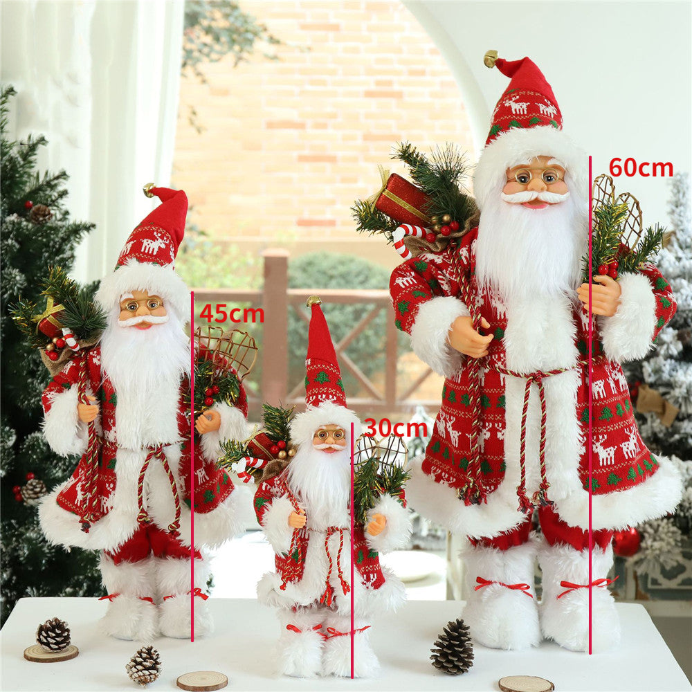 30/45Cm Standing Santa Claus Christmas Figurine – Festive Holiday Decoration for Kids & Home