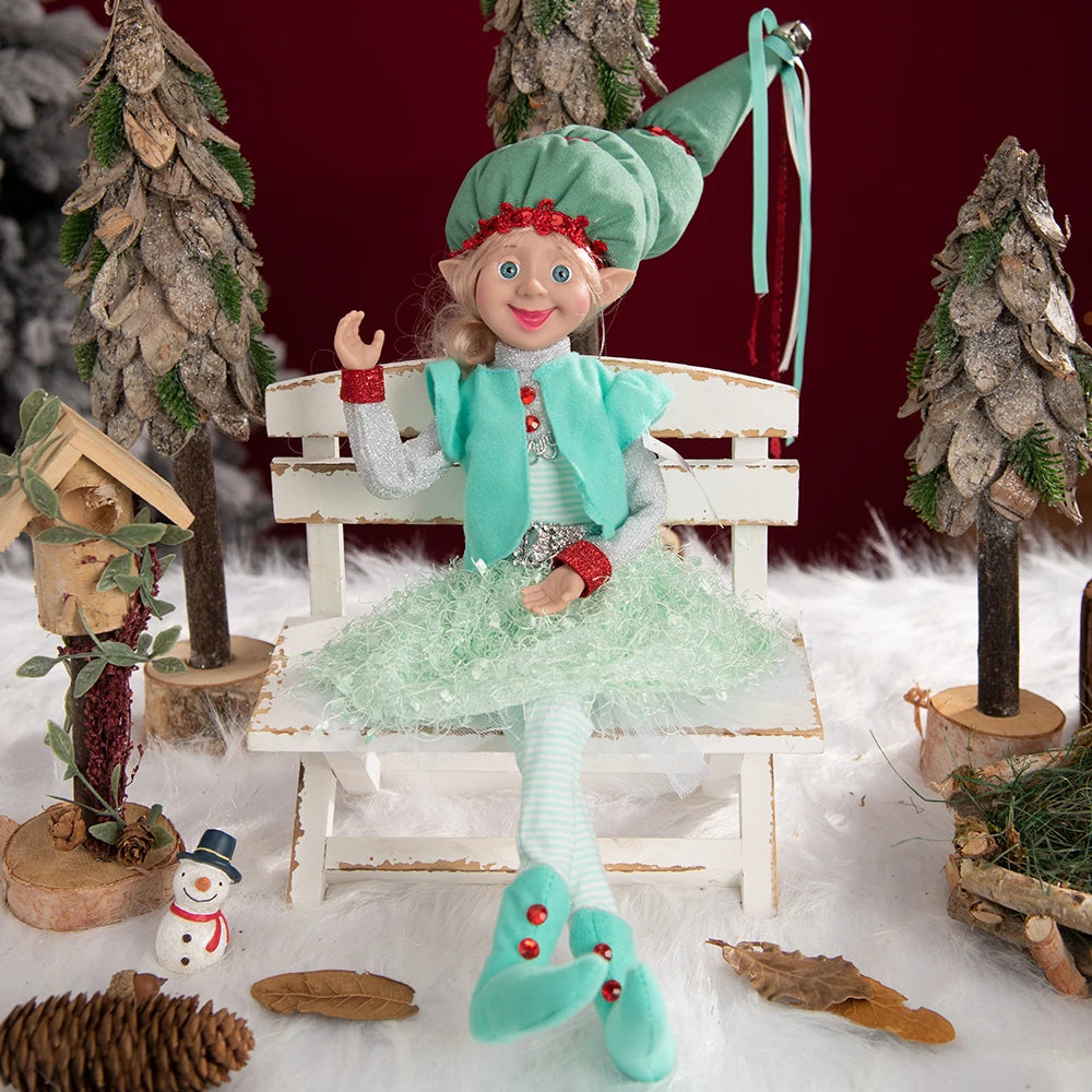 Bendable Christmas Elf Dolls – 50cm/19.6in Magical Holiday Ornaments (2 PCS Set)