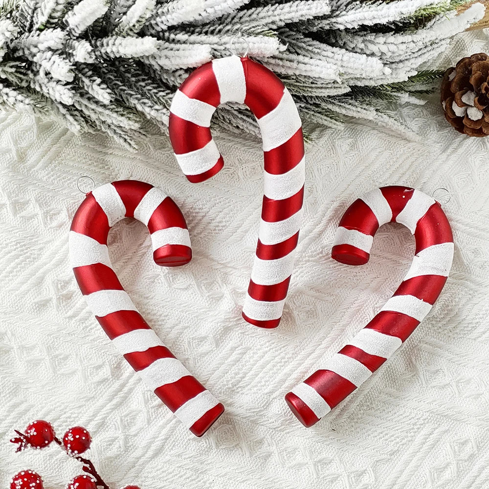 Big Size Candy-Shaped Christmas Ornaments – Hanging Candy Canes & Lollipop Tree Balls for Festive Decor