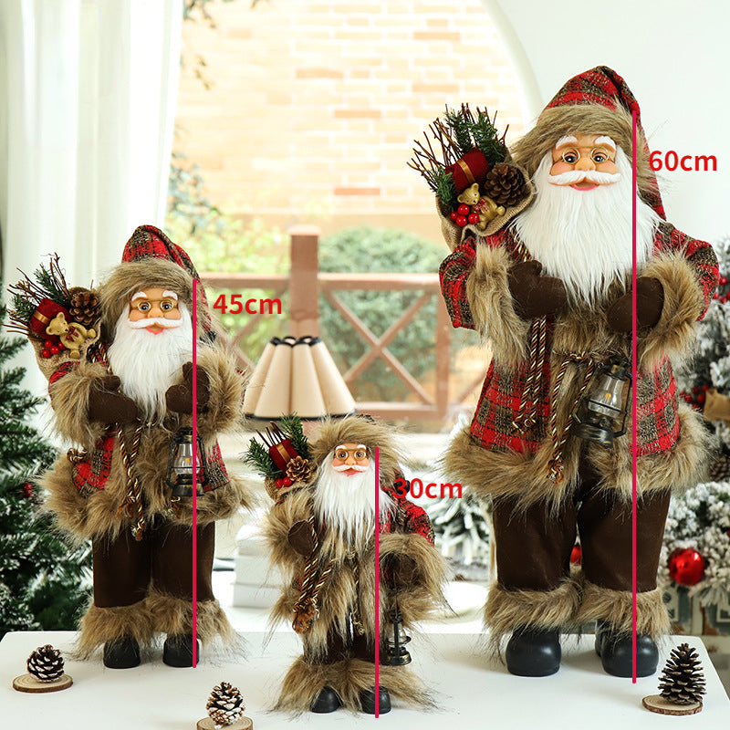 30/45Cm Standing Santa Claus Christmas Figurine – Festive Holiday Decoration for Kids & Home