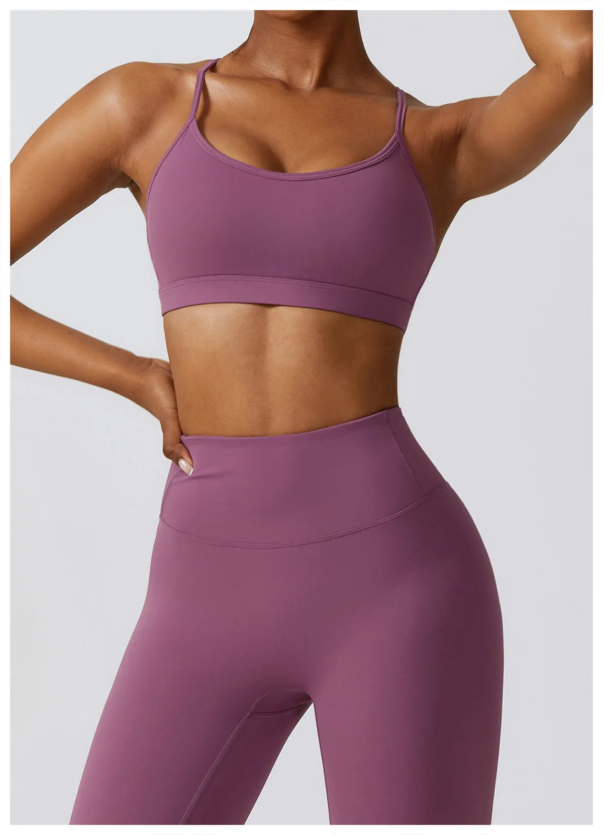 Women's Seamless Yoga Set – Workout Clothes with Sports Bra, Crop Top, and Leggings