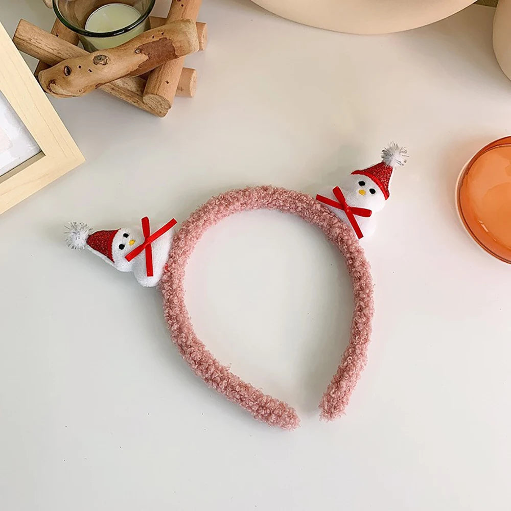 Cute Plush Elk Hair Hoop – Christmas Deer Antlers Headband for Women’s Holiday Dress Up