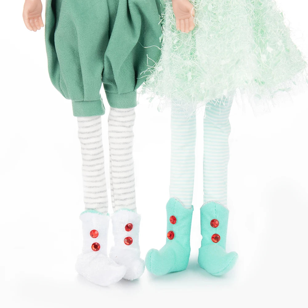 Bendable Christmas Elf Dolls – 50cm/19.6in Magical Holiday Ornaments (2 PCS Set)