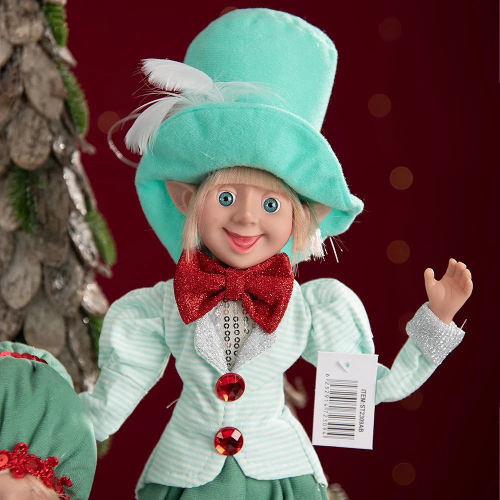 Bendable Christmas Elf Dolls – 50cm/19.6in Magical Holiday Ornaments (2 PCS Set)