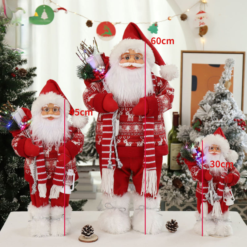 30/45Cm Standing Santa Claus Christmas Figurine – Festive Holiday Decoration for Kids & Home