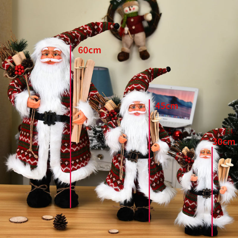 30/45Cm Standing Santa Claus Christmas Figurine – Festive Holiday Decoration for Kids & Home