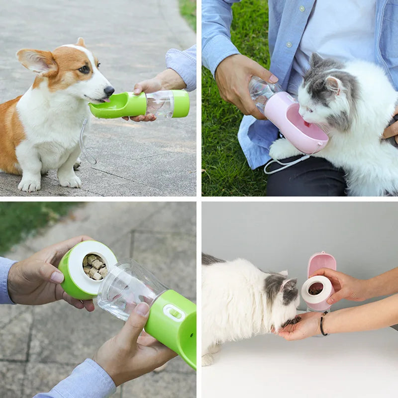 HOOPET Portable Pet Water Bottle & Feeder – Travel Water and Food Dispenser for Dogs