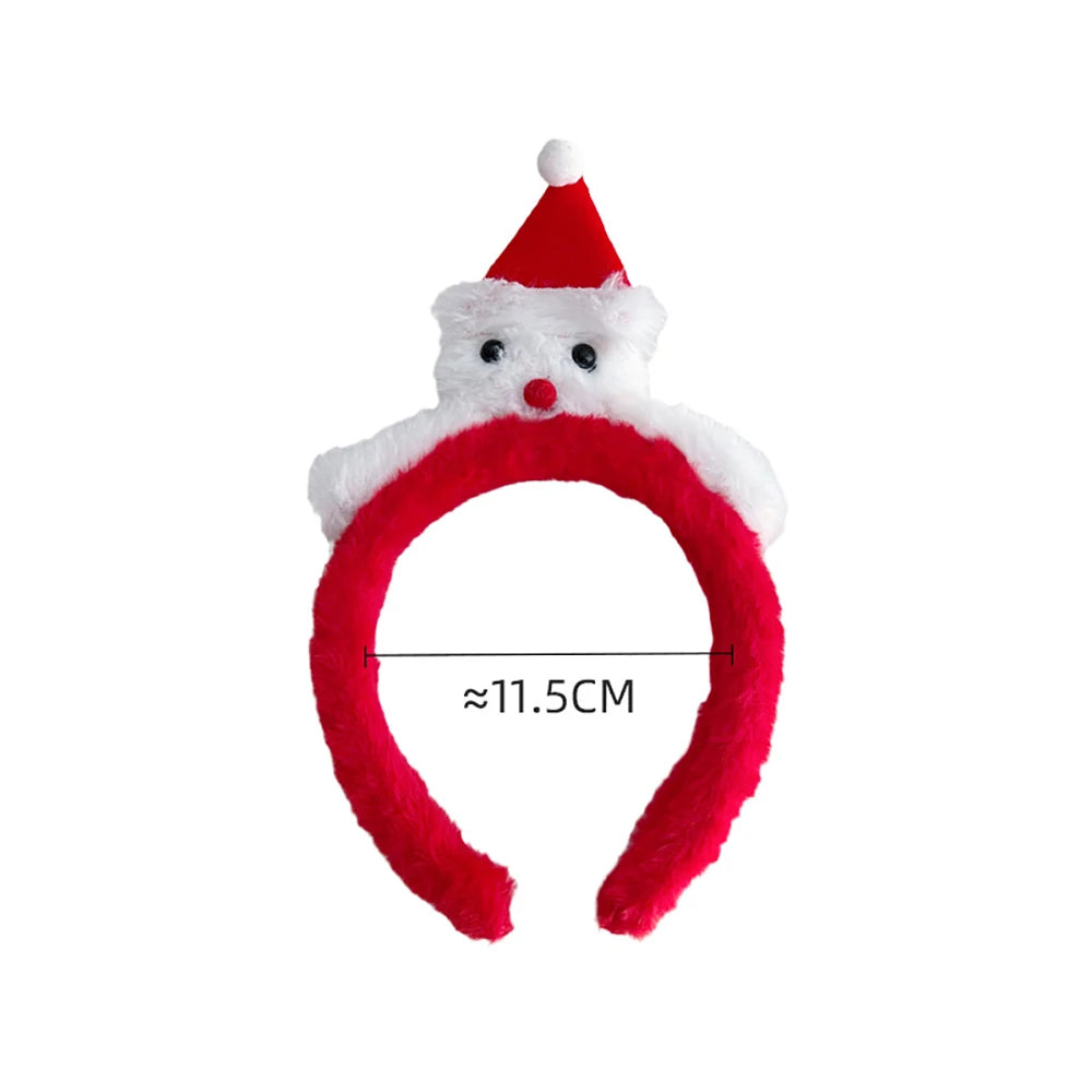 Cute Plush Elk Hair Hoop – Christmas Deer Antlers Headband for Women’s Holiday Dress Up