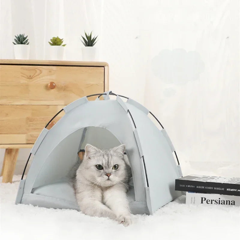 Cat Tent Dog Bed Pet Teepee with Cushion for Small Pets