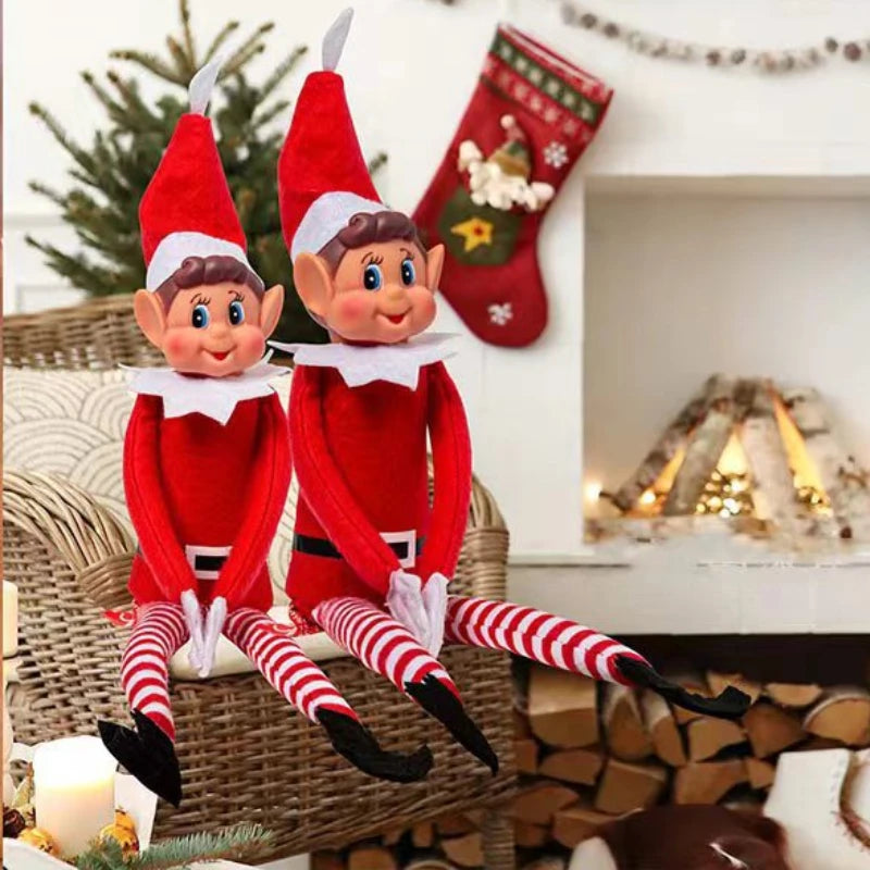 Christmas Plush Leg Elf Doll Ornaments – Boys & Girls Elf Toys for Tree, Home, and Gifts