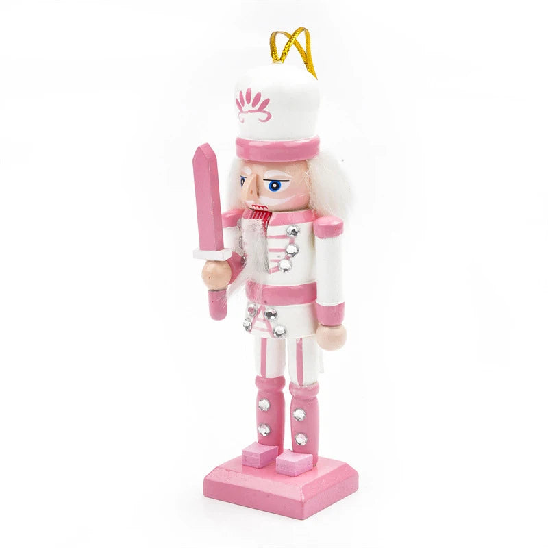 12cm Nutcracker Miniatures – Wooden Nutcracker Ornaments for Desktop & Holiday Decoration