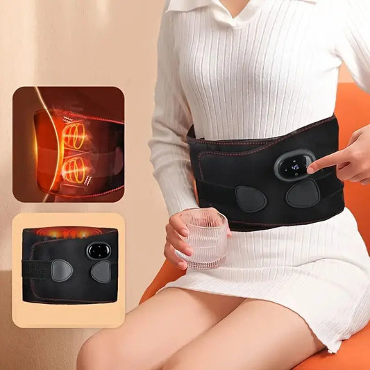 Electric Lumbar Heating Belt – Adjustable Portable Waist Massager with Multi-Gear Heat Settings