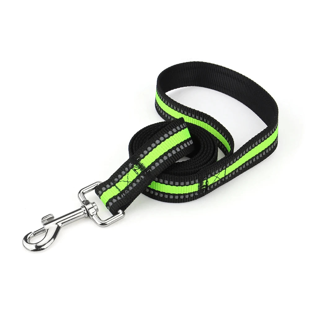 Nylon Dog Leash Night Reflective – Durable Pet Leash for Small, Medium & Large Dogs & Cats