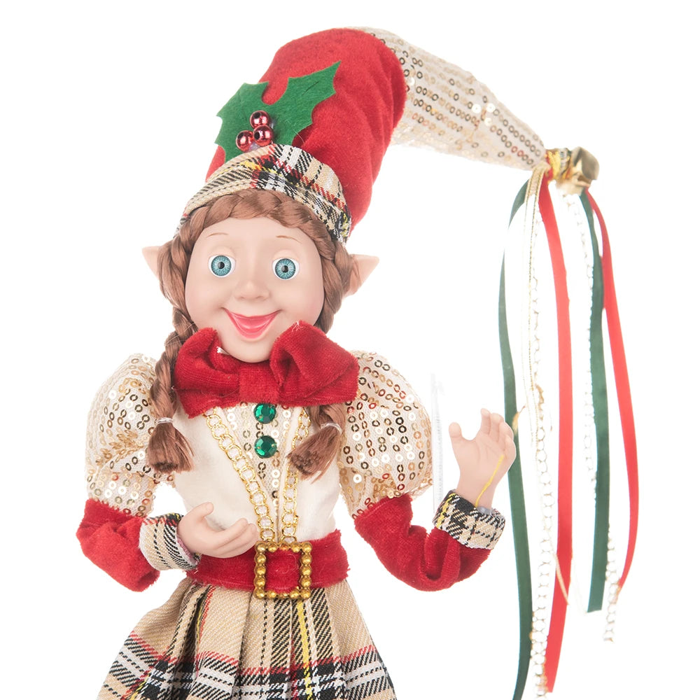 Bendable Christmas Elf Dolls – 50cm/19.6in Magical Holiday Ornaments (2 PCS Set)