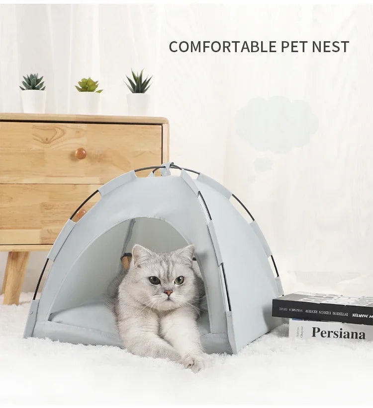 Cat Tent Dog Bed Pet Teepee with Cushion for Small Pets