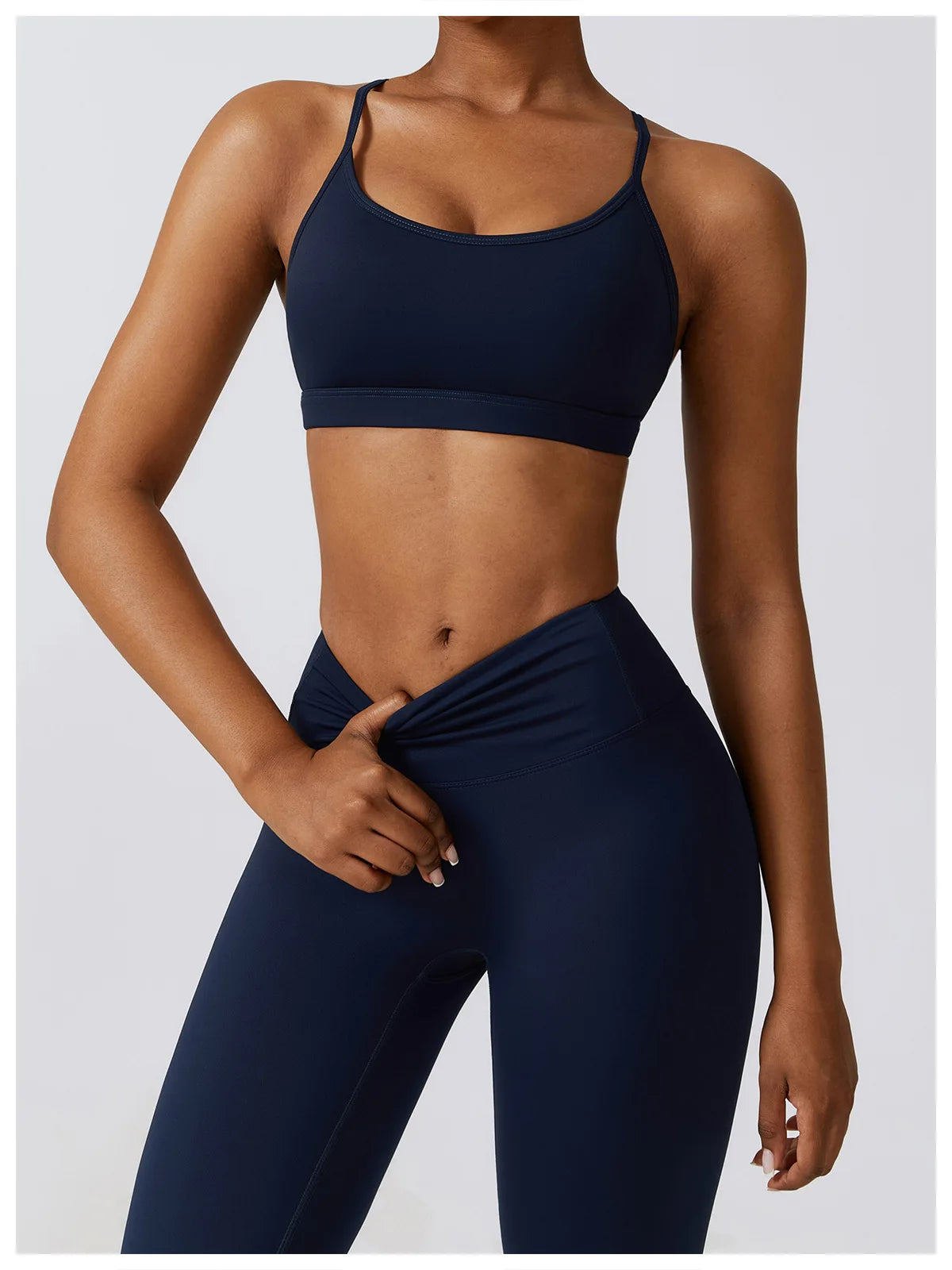 Women's Seamless Yoga Set – Workout Clothes with Sports Bra, Crop Top, and Leggings