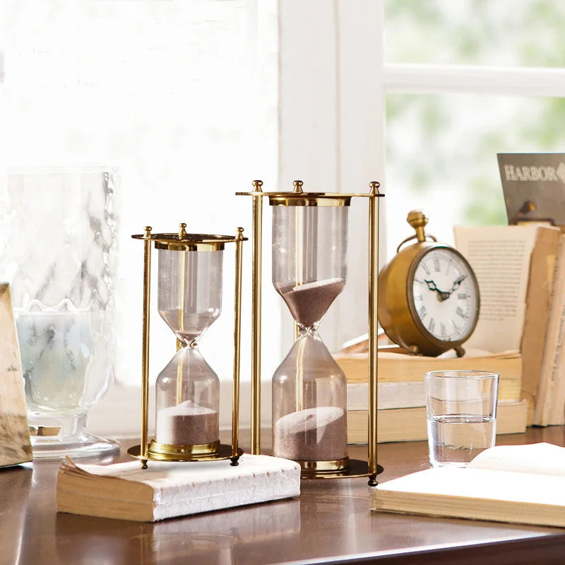 European Retro Hourglass Timer – Luxury Desk & Home Decor, Available in 5/10/15/30/60 Minutes