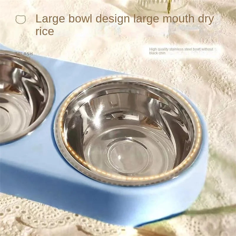 Beveled Mouth High-Capacity Cat Dog Feeder Bowl – Multi-Functional Automatic Drinking Water Bowl