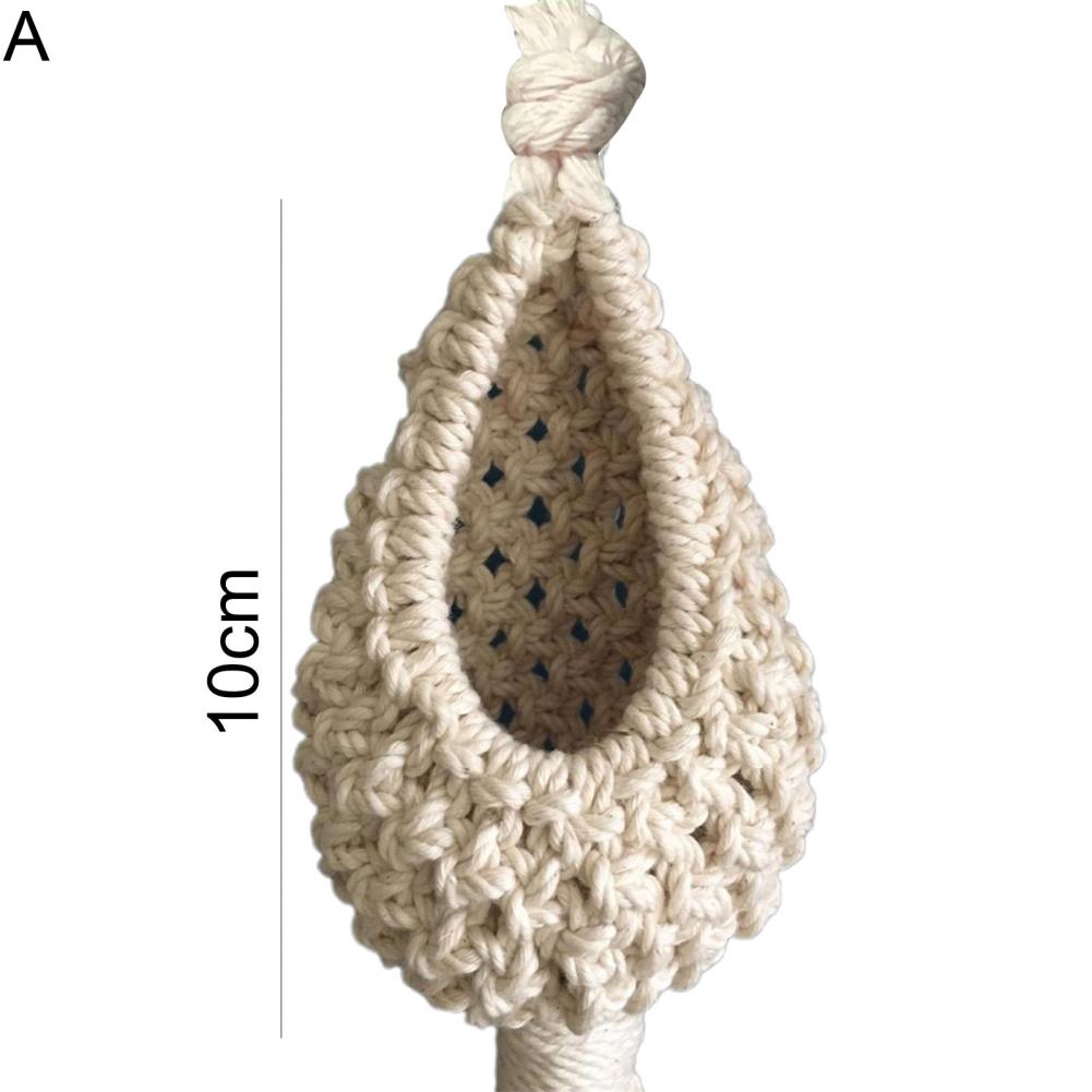 Pineapple-Shaped Cotton Macrame Hanging Basket – Mini Planter for Indoor & Outdoor Decor