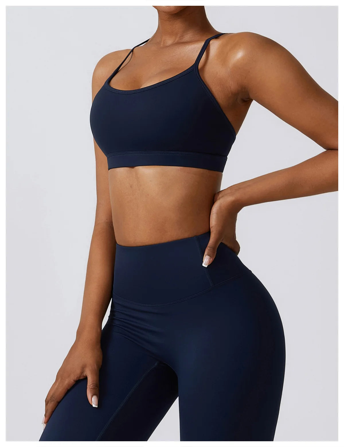 Women's Seamless Yoga Set – Workout Clothes with Sports Bra, Crop Top, and Leggings