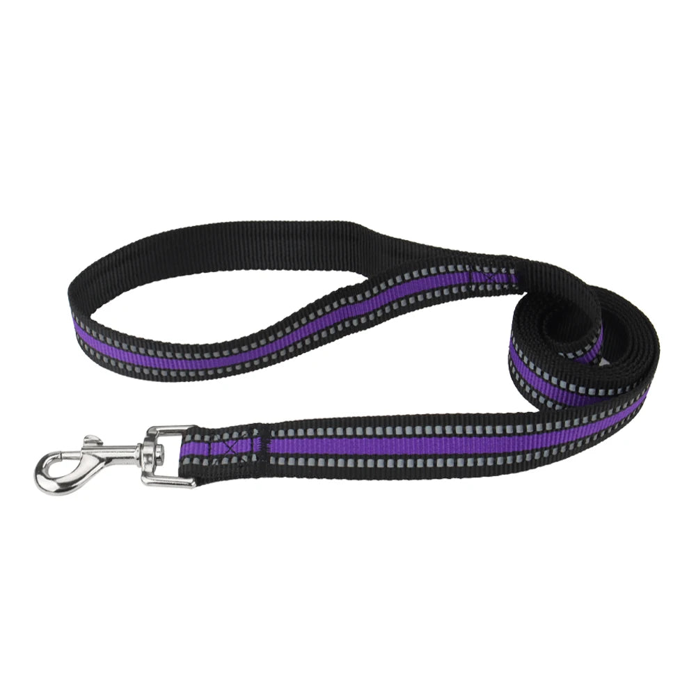 Nylon Dog Leash Night Reflective – Durable Pet Leash for Small, Medium & Large Dogs & Cats