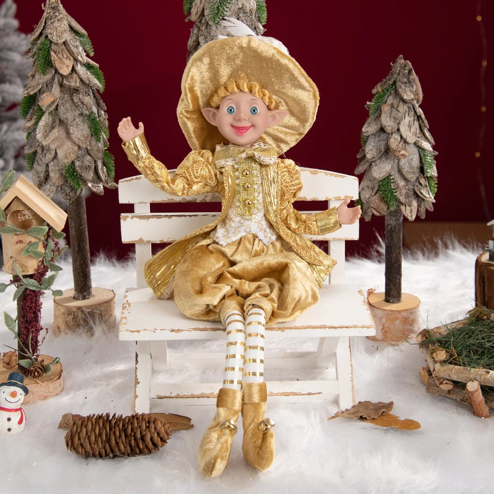 Bendable Christmas Elf Dolls – 50cm/19.6in Magical Holiday Ornaments (2 PCS Set)