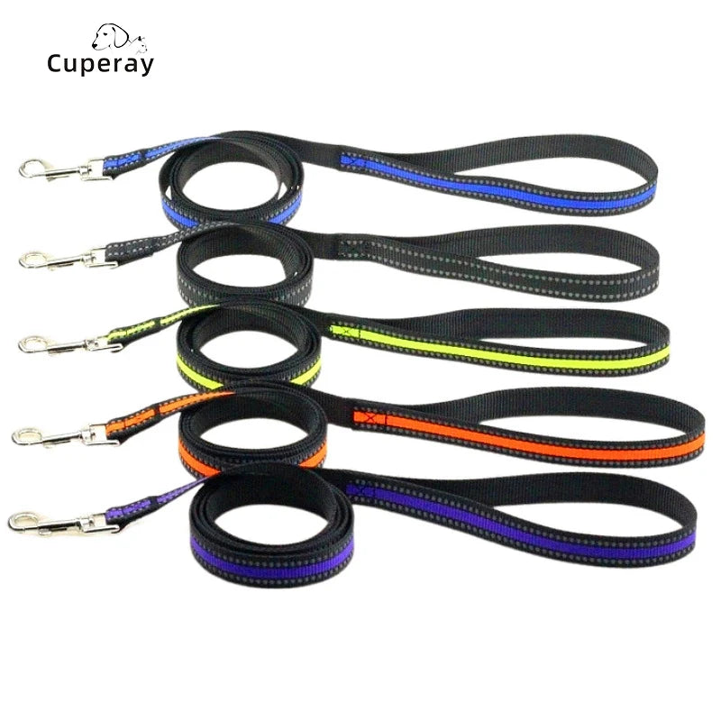 Nylon Dog Leash Night Reflective – Durable Pet Leash for Small, Medium & Large Dogs & Cats