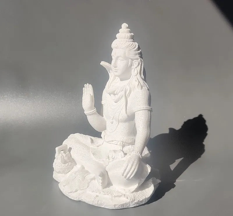 Vilead Sandstone Shiva Statue – 13cm Resin Yoga Figurine for Zen, Meditation, and Home Decor