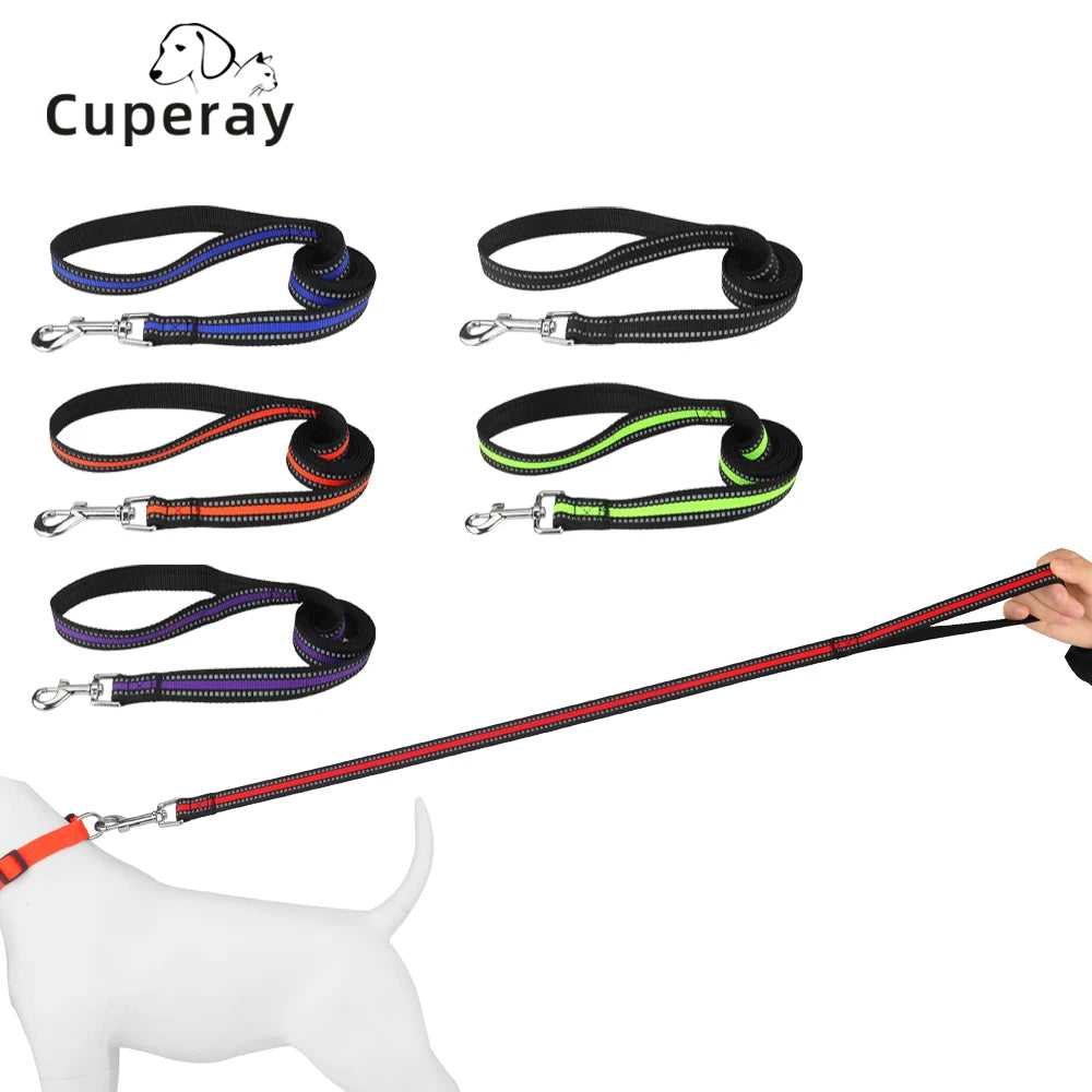 Nylon Dog Leash Night Reflective – Durable Pet Leash for Small, Medium & Large Dogs & Cats