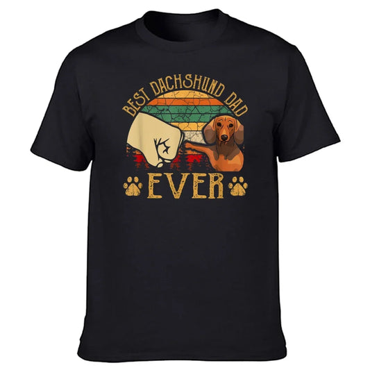 Best Dachshund Dad Ever – Funny Retro Vintage T-Shirt for Men 🐾 Perfect Birthday Gift for Dog Dads