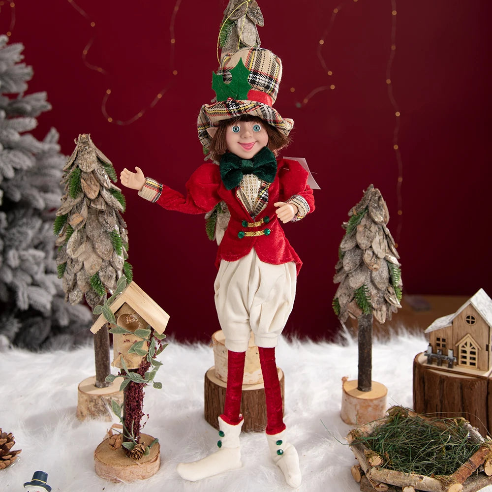 Bendable Christmas Elf Dolls – 50cm/19.6in Magical Holiday Ornaments (2 PCS Set)