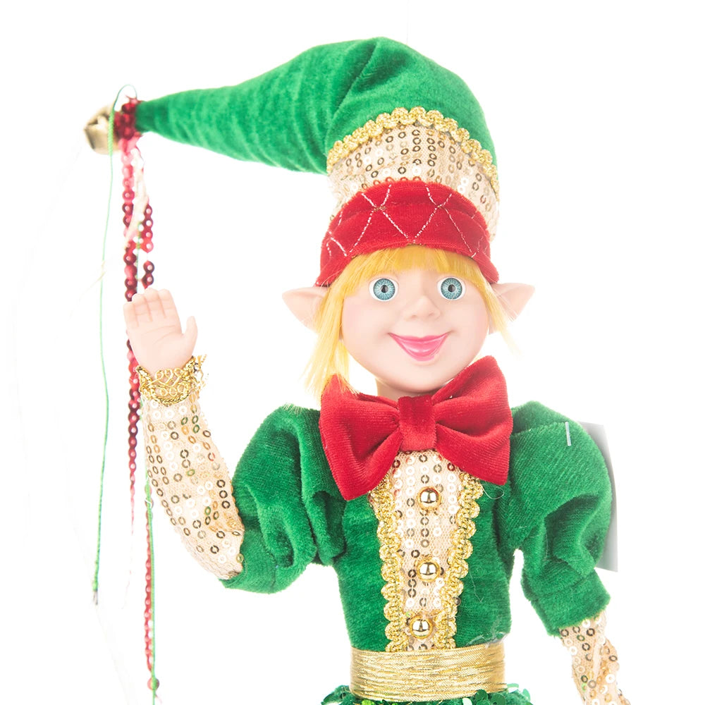 Bendable Christmas Elf Dolls – 50cm/19.6in Magical Holiday Ornaments (2 PCS Set)