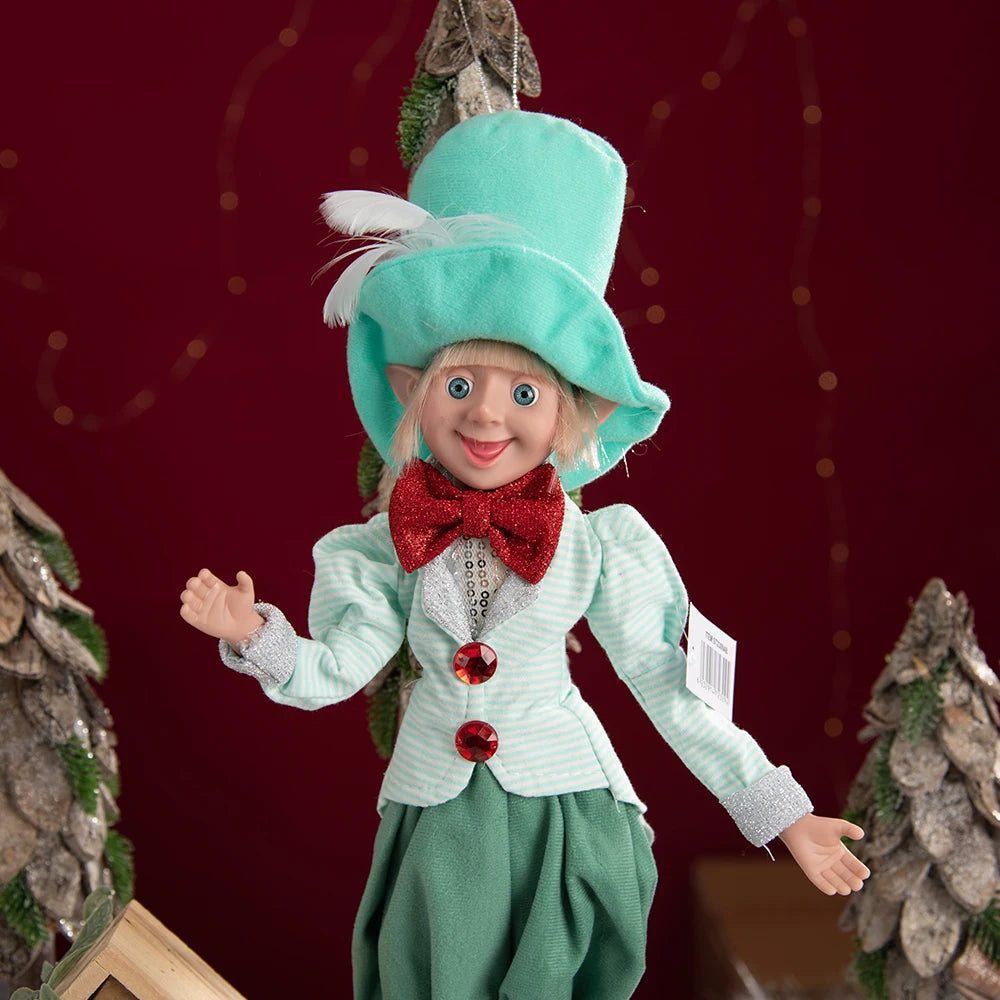 Bendable Christmas Elf Dolls – 50cm/19.6in Magical Holiday Ornaments (2 PCS Set)