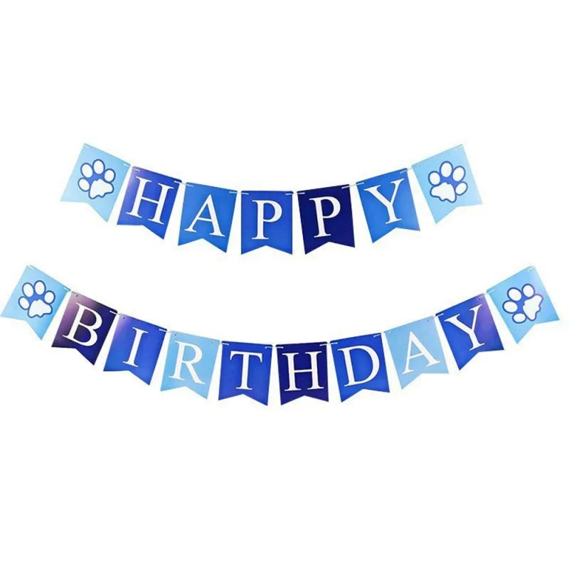 Pets Happy Birthday Decoration Set – Dog & Cat Party Accessories with Hats, Bandana, Bowtie & Banner