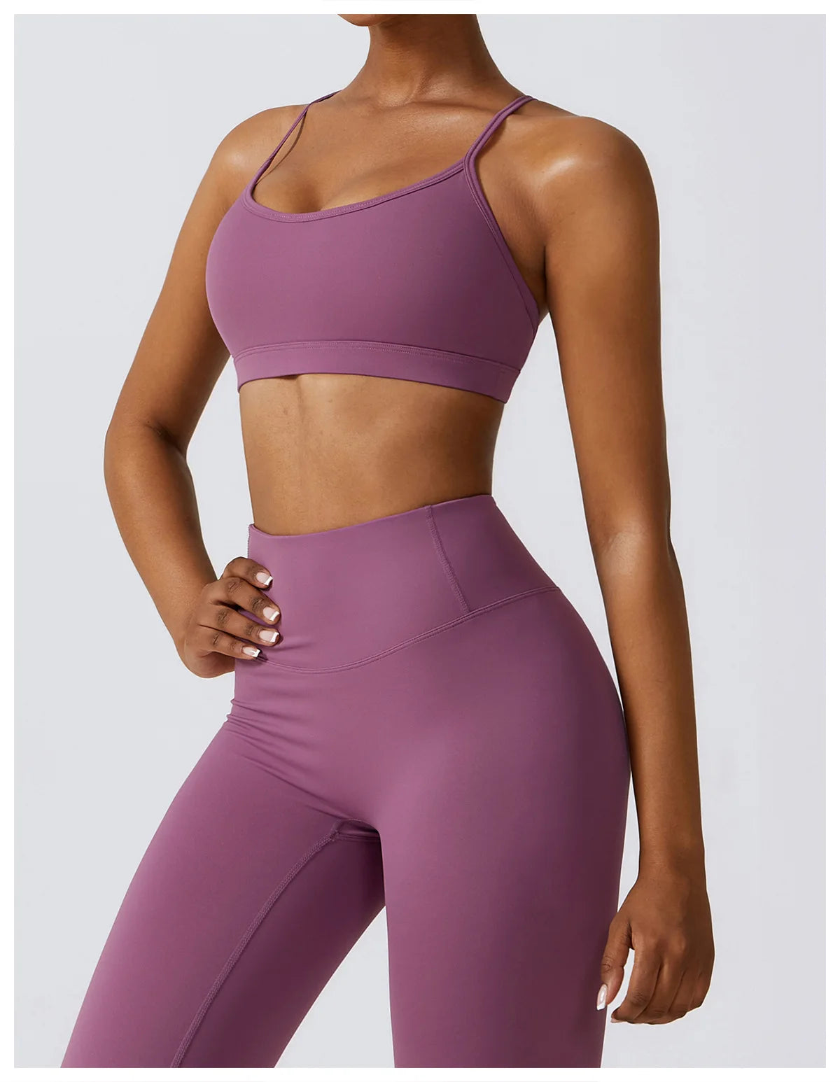 Women's Seamless Yoga Set – Workout Clothes with Sports Bra, Crop Top, and Leggings