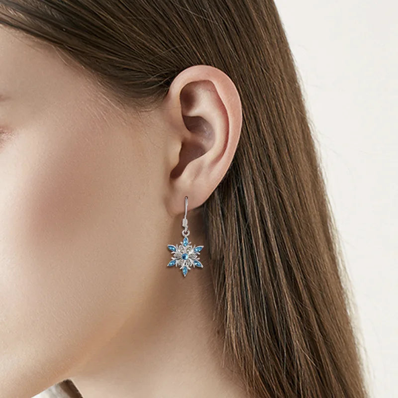 Festive Snowflake & Bell Christmas Stud Earrings – Perfect Holiday Gift for Women & Girls 🎄✨