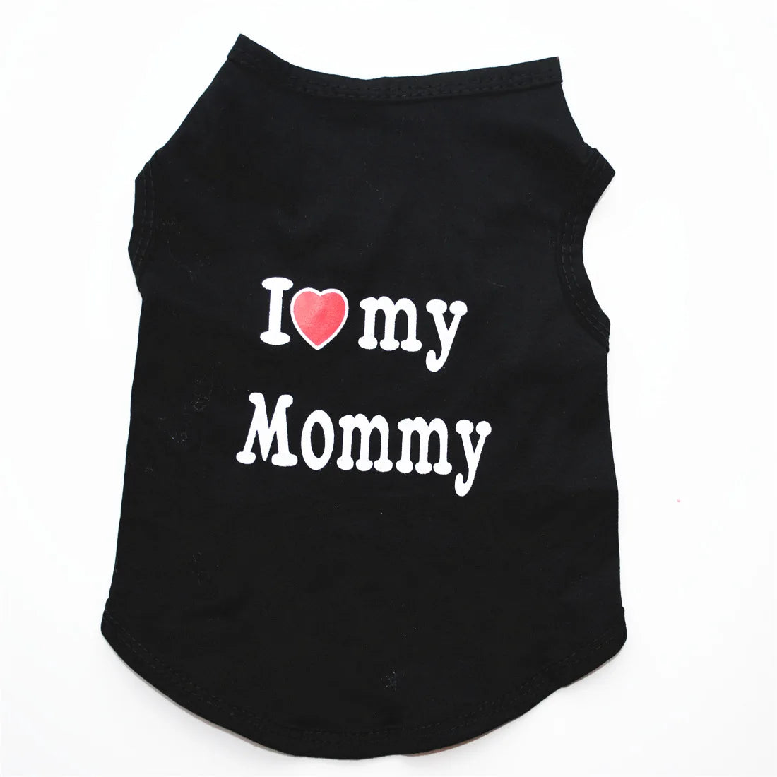 "I Love My Mommy/ I Love My Daddy" Dog Vest – Spring Pet Shirt for Small Dogs & Cats