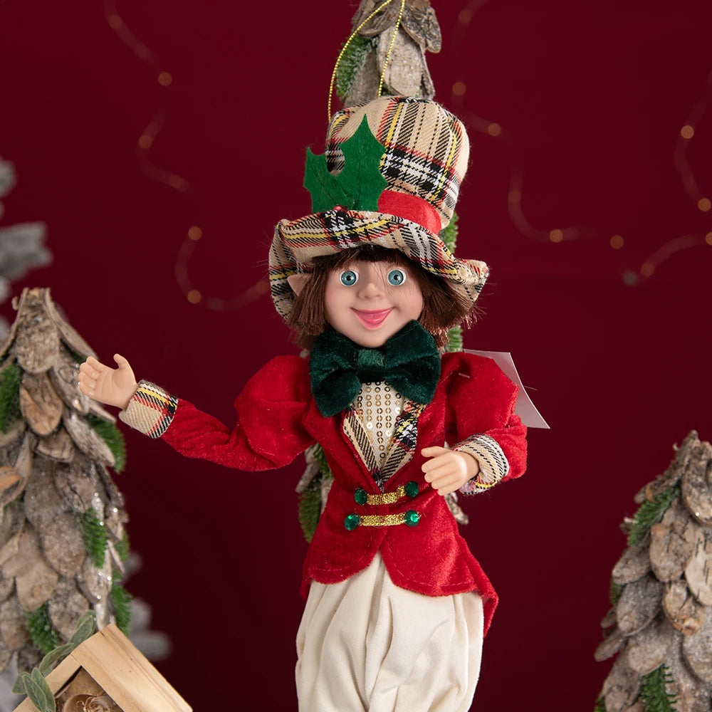 Bendable Christmas Elf Dolls – 50cm/19.6in Magical Holiday Ornaments (2 PCS Set)