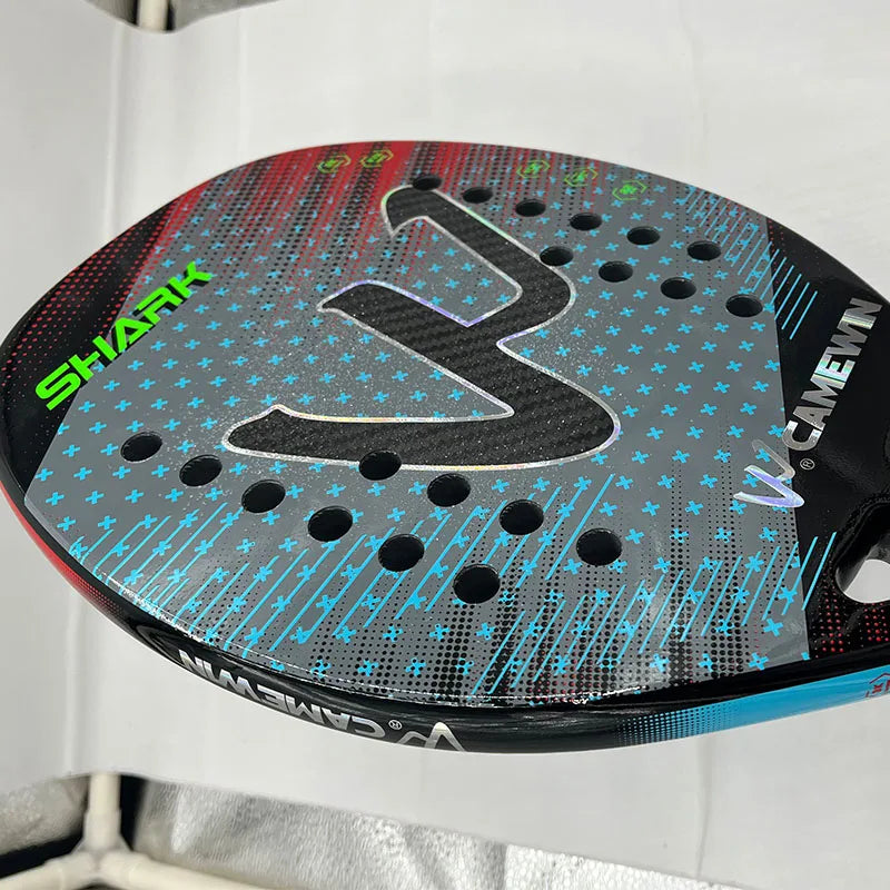 CAMEWIN 3K Carbon Fiber Beach Tennis Racket – Rough Surface Paddle for Men and Women 2024