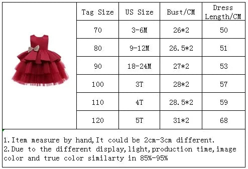 Christmas Princess Dress for Girls – Bow Backless Tutu Party Costume