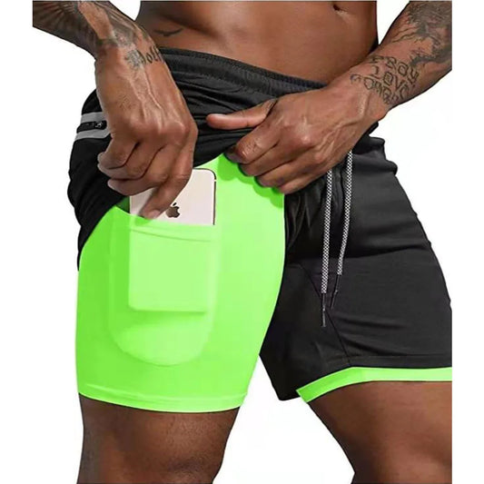 Men’s 2-in-1 Quick Dry Running Shorts – Gym Fitness, Basketball, Tennis, Training Casual Summer Shorts