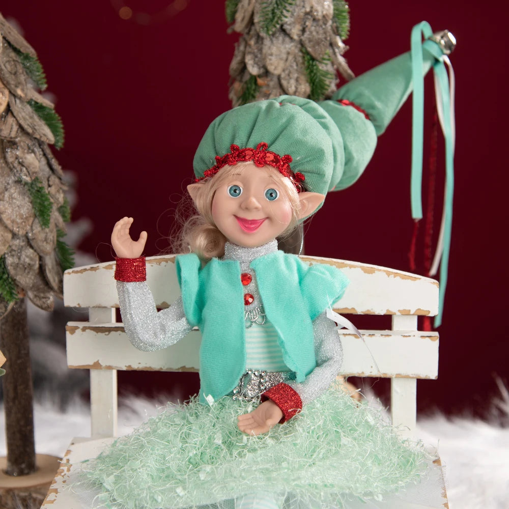 Bendable Christmas Elf Dolls – 50cm/19.6in Magical Holiday Ornaments (2 PCS Set)