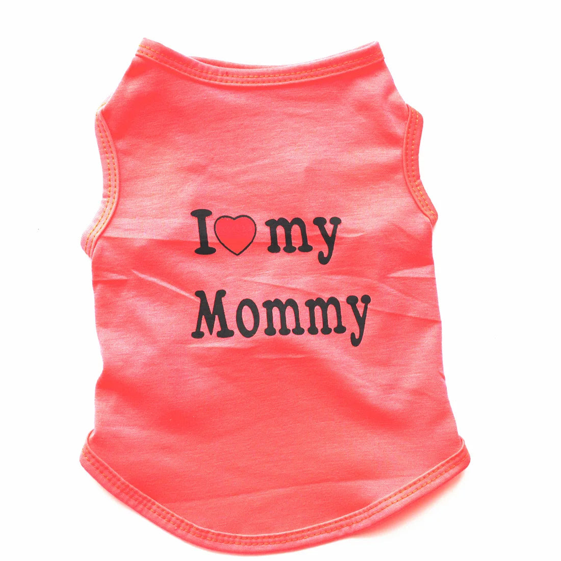 "I Love My Mommy/ I Love My Daddy" Dog Vest – Spring Pet Shirt for Small Dogs & Cats