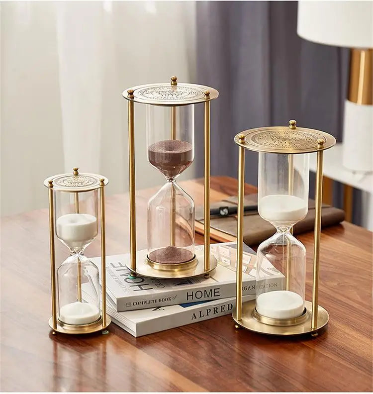 European Retro Hourglass Timer – Luxury Desk & Home Decor, Available in 5/10/15/30/60 Minutes