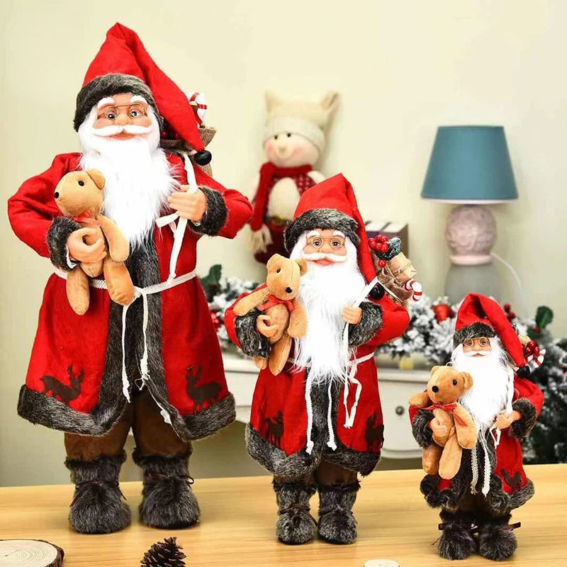 30/45Cm Standing Santa Claus Christmas Figurine – Festive Holiday Decoration for Kids & Home