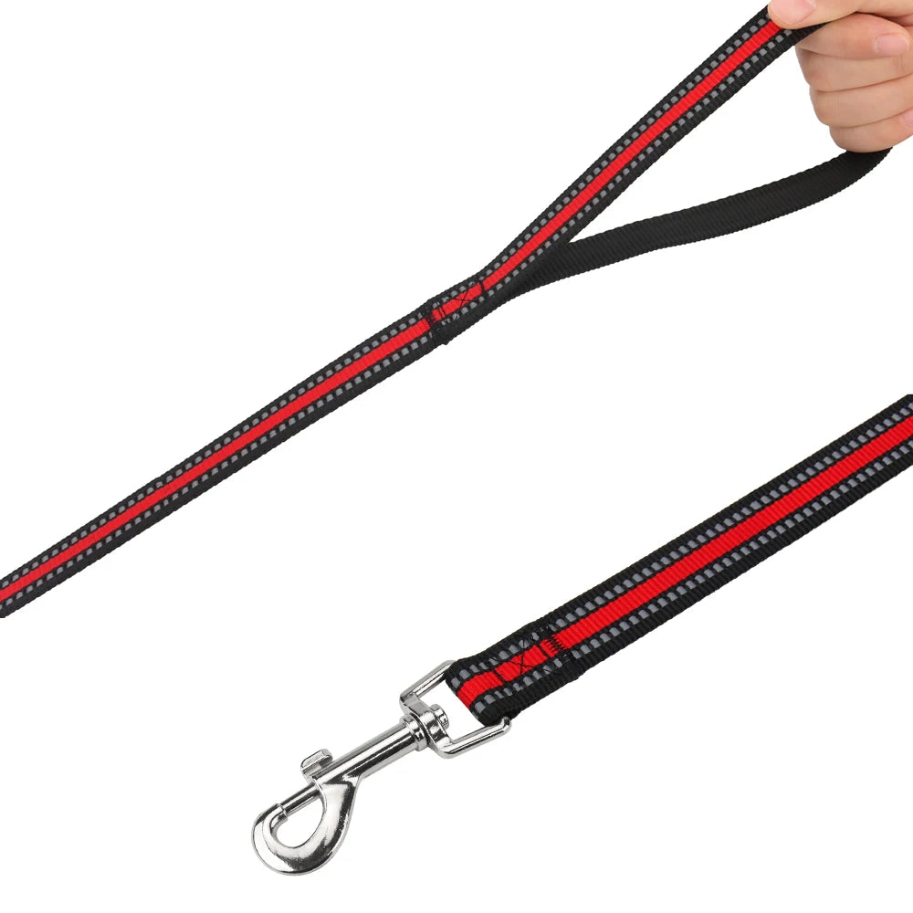 Nylon Dog Leash Night Reflective – Durable Pet Leash for Small, Medium & Large Dogs & Cats